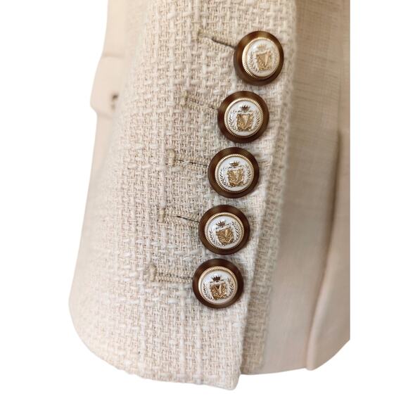 Veronica Beard Terre Cotton Dickey Jacket Off-White Single-Breasted Jacket 2 - Picture 11 of 16